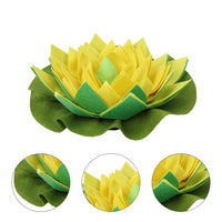HKM-8799165 Lotus Sniffing Pad for Pets - Durable Felt Cloth Design with Suction Cups and Hidden Treats Training