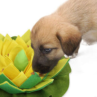 HKM-8799165 Lotus Sniffing Pad for Pets - Durable Felt Cloth Design with Suction Cups and Hidden Treats Training