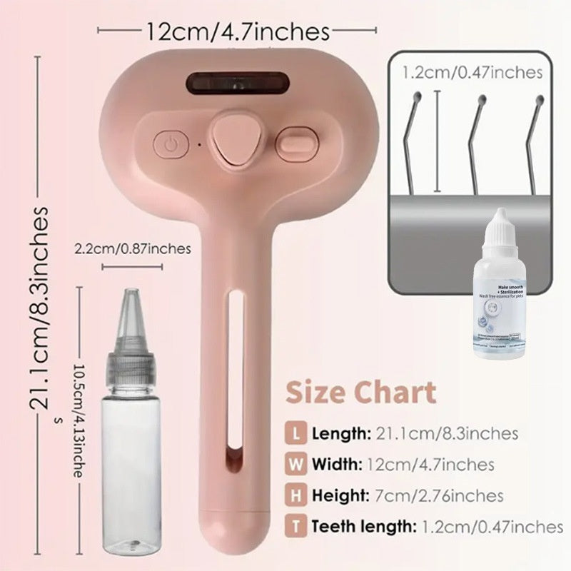 HKM-8799933 Pet Grooming Spray Comb with Detangling Brush and No-Rinse Serum for Cats - Multiple Colors Available