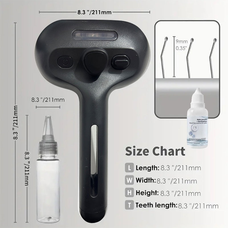 HKM-8799933 Pet Grooming Spray Comb with Detangling Brush and No-Rinse Serum for Cats - Multiple Colors Available