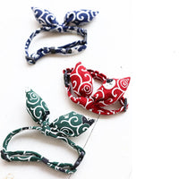 HKM-8800317 Handmade Bow Tie for Cats and Puppies - Cloth Material, Multiple Sizes Available