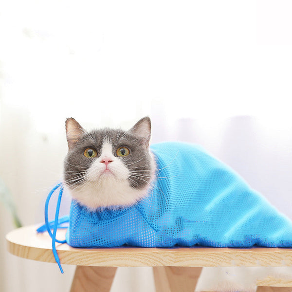 HKM-8800573 Cat Bath Bag with Anti-Scratch Design, Multi-Functional Pet Grooming Tool