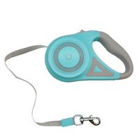 HKM-8801597 Retractable Dog and Cat Leash with LED Light, Durable Nylon Tape, One-Hand Lock and Brake, Tangle-Free Design, 3M and 5M Lengths