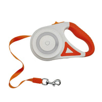HKM-8801597 Retractable Dog and Cat Leash with LED Light, Durable Nylon Tape, One-Hand Lock and Brake, Tangle-Free Design, 3M and 5M Lengths