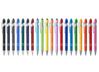HKM-880211 Aluminium Ballpoint Stylus Pen with Soft Rubber Tip for Touch Screens - Custom Logo Available
