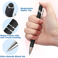 HKM-880211 Aluminium Ballpoint Stylus Pen with Soft Rubber Tip for Touch Screens - Custom Logo Available