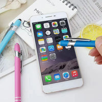 HKM-880211 Aluminium Ballpoint Stylus Pen with Soft Rubber Tip for Touch Screens - Custom Logo Available