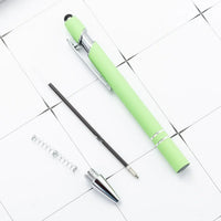 HKM-880211 Aluminium Ballpoint Stylus Pen with Soft Rubber Tip for Touch Screens - Custom Logo Available