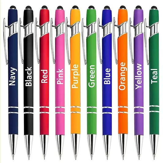 HKM-880211 Aluminium Ballpoint Stylus Pen with Soft Rubber Tip for Touch Screens - Custom Logo Available