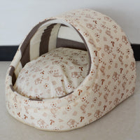 HKM-8802365 Autumn Removable & Washable Pet Nest with Non-Slip Bottom - Soft Plush, Multiple Sizes Available