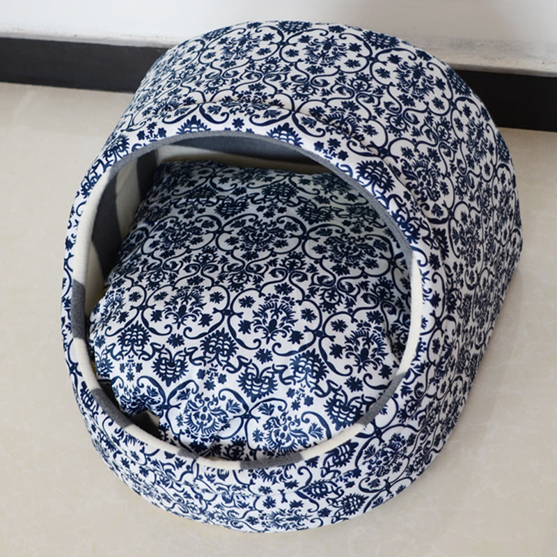 HKM-8802365 Autumn Removable & Washable Pet Nest with Non-Slip Bottom - Soft Plush, Multiple Sizes Available