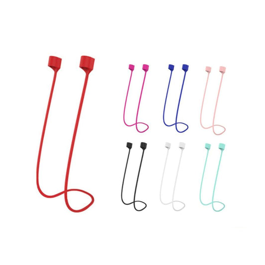HKM-880275 Magnetic Silicone Anti-Lost Lanyard for Wireless Bluetooth Headsets - Simple Design in Multiple Colors