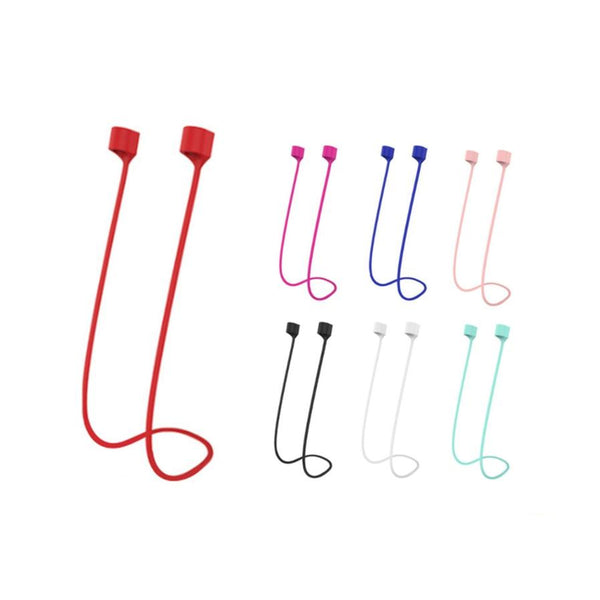 HKM-880275 Magnetic Silicone Anti-Lost Lanyard for Wireless Bluetooth Headsets - Simple Design in Multiple Colors