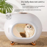 HKM-880339 Intelligent Automatic Blow-Drying Box for Small Pets - Eco-Friendly, Modern Design, Battery-Powered
