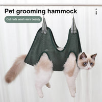 HKM-8805565 Pet Grooming Hammock for Cats and Dogs - Soft, Breathable Restraint Bag for Nail and Ear Care