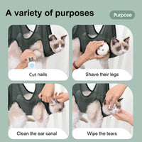 HKM-8805565 Pet Grooming Hammock for Cats and Dogs - Soft, Breathable Restraint Bag for Nail and Ear Care