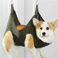 HKM-8805565 Pet Grooming Hammock for Cats and Dogs - Soft, Breathable Restraint Bag for Nail and Ear Care
