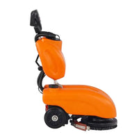 HKM-880659 Compact Electric Orange Automatic 13 Inch Walk-Behind Floor Scrubber Cleaner Machine