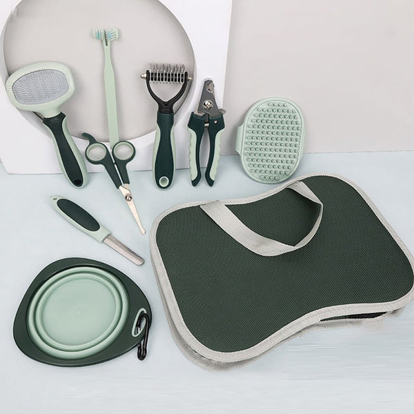 HKM-8807357 Cordless Dog Grooming Clippers with Grooming Kit for Thick Coats, Low Noise Hair Trimmer and Nail Clipper