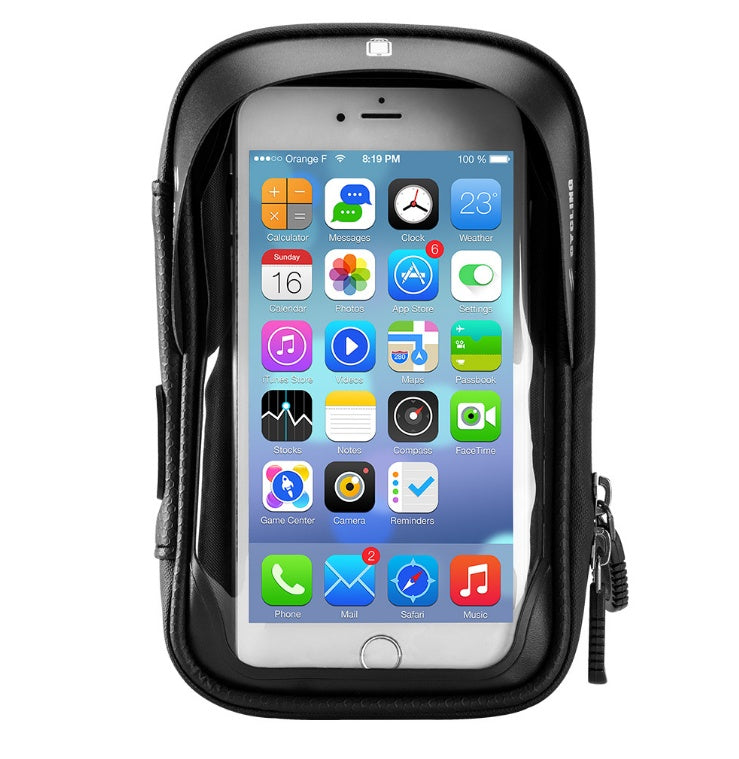 HKM-880787 Waterproof Bicycle Handlebar Bag with Touch Screen, 6-Inch Mobile Holder and Headphone Jack