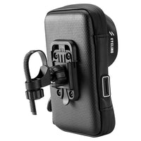 HKM-880787 Waterproof Bicycle Handlebar Bag with Touch Screen, 6-Inch Mobile Holder and Headphone Jack