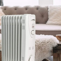 HKM-880851 Mini Oil-Filled Radiator Heater with Adjustable Thermostat and Overheat Protection for Home and Office Use