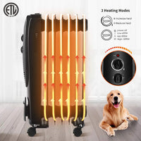 HKM-880851 Mini Oil-Filled Radiator Heater with Adjustable Thermostat and Overheat Protection for Home and Office Use
