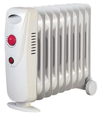 HKM-880851 Mini Oil-Filled Radiator Heater with Adjustable Thermostat and Overheat Protection for Home and Office Use