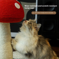HKM-8810045 Mushroom Cat Climbing Frame with Sisal Scratch Post - Japanese Style Design