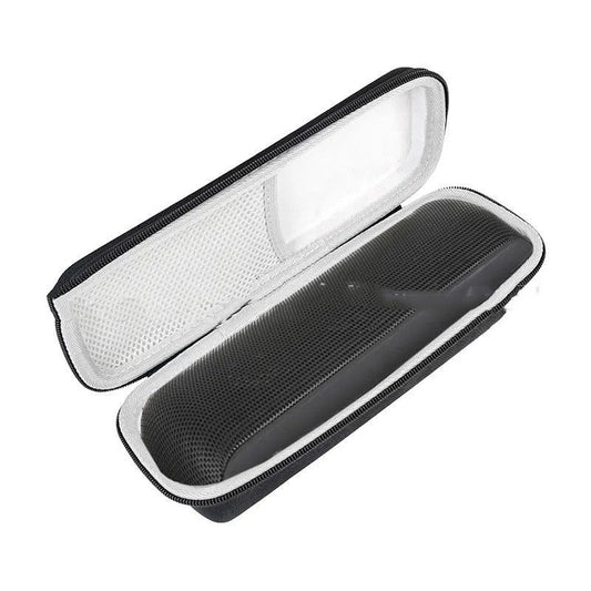 HKM-881107 Portable EVA Storage Case for Bluetooth Speaker with Climbing Carabiner, Black