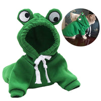 HKM-881107 Soft Warm Pet Hoodie for Small Dogs and Cats – Frog Costume Sweatshirt for Halloween and Autumn
