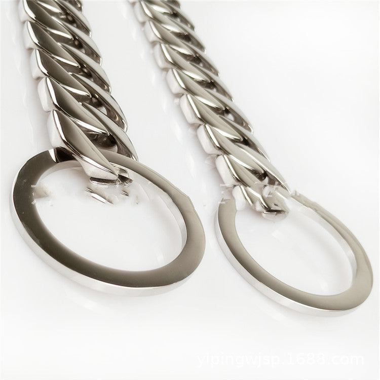 HKM-8811837 Mirror Polished Stainless Steel Dog Necklace with Adjustable Chain Lengths