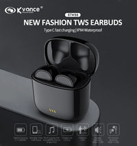 HKM-881235 Waterproof True Wireless Earbuds with Type C Fast Charging and Hall Switch Feature