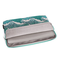 HKM-881299 Breathable Waterproof Shockproof Digital Printing Computer Liner Bag - Available in 11-15 Inch Sizes, Green Wave Design
