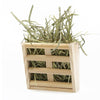 HKM-8813629 Wooden Grass Rack and Food Box for Rabbits and Chinchillas - Space-Saving Design, Non-Toxic Material