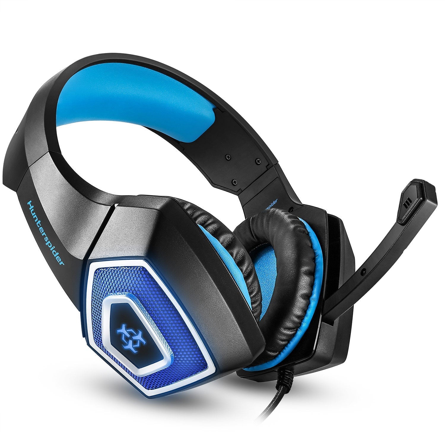 HKM-881427 RGB Wired Gaming Headset with Protein-Like Ear Muffs and Microphone, Model V-1 Plus