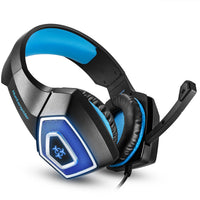 HKM-881427 RGB Wired Gaming Headset with Protein-Like Ear Muffs and Microphone, Model V-1 Plus