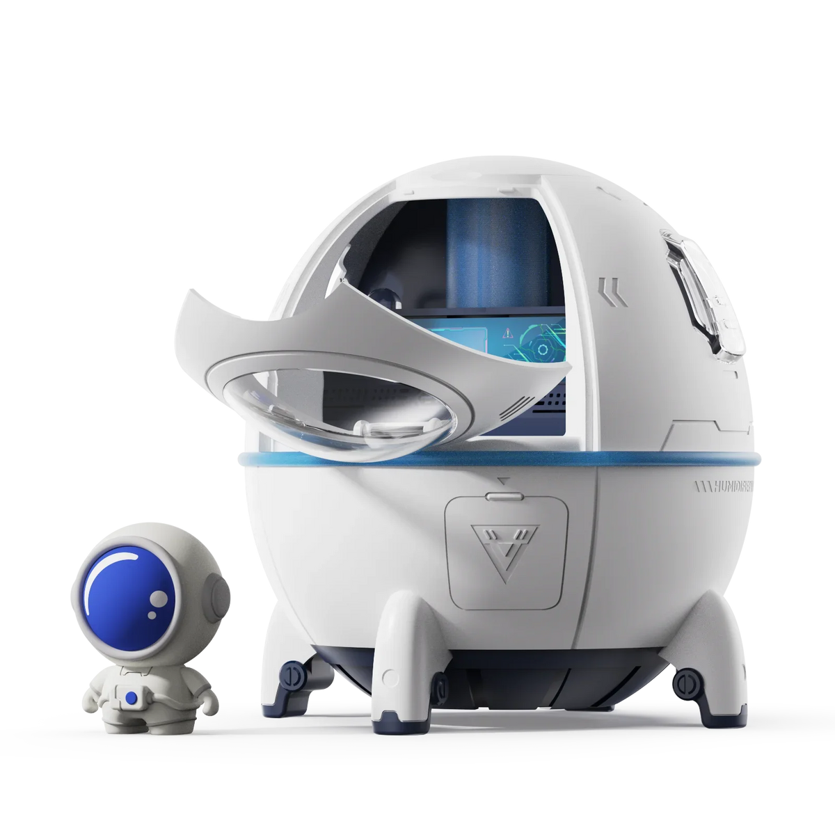 HKM-881427 Ultrasonic Aromatherapy Humidifier with 1.3L Tank, 7 Colour LED Lights, and Touchscreen Control