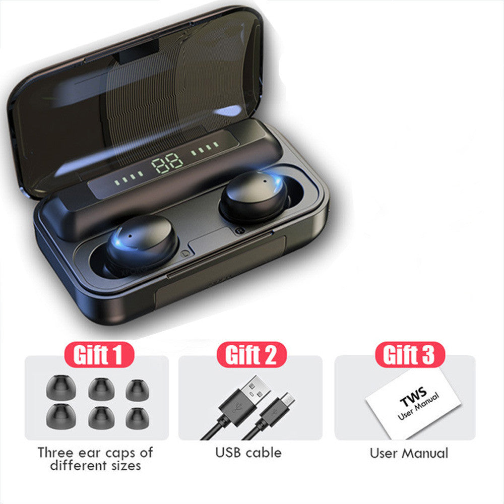 HKM-881555 Bluetooth Wireless Earbuds with Battery Display and Voice Control