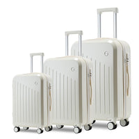 HKM-881619 Carry-On Trolley Bag with Wheels - Durable ABS Luggage Set for Female Travellers
