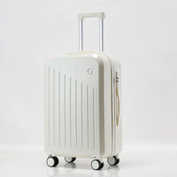 HKM-881619 Carry-On Trolley Bag with Wheels - Durable ABS Luggage Set for Female Travellers