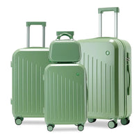 HKM-881619 Carry-On Trolley Bag with Wheels - Durable ABS Luggage Set for Female Travellers
