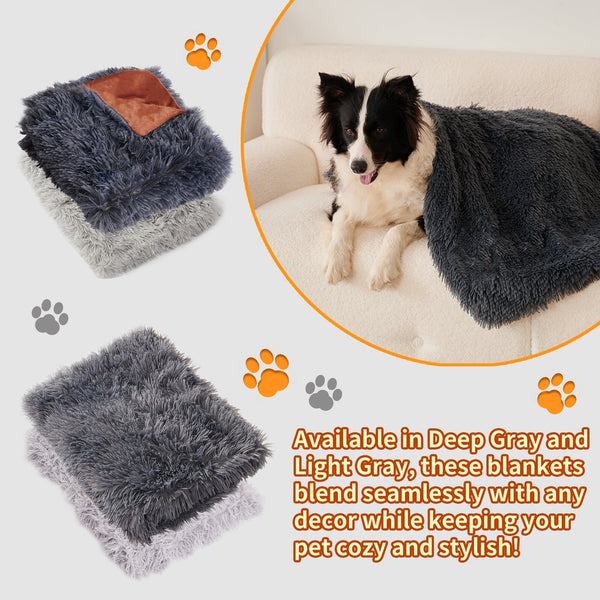 HKM-8817085 Plush Dual-Purpose Pet Blanket for Dogs and Cats - Soft Velvet, Four Seasons, Available in Multiple Sizes and Colors