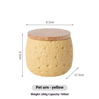 HKM-8819261 Handmade Cement Pet Cinerary Casket for Cat or Dog Ashes