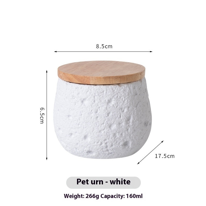 HKM-8819261 Handmade Cement Pet Cinerary Casket for Cat or Dog Ashes