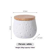 HKM-8819261 Handmade Cement Pet Cinerary Casket for Cat or Dog Ashes
