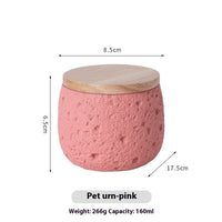 HKM-8819261 Handmade Cement Pet Cinerary Casket for Cat or Dog Ashes