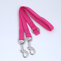 HKM-8819389 Multicolor Double Head Pet Leash, 90cm Nylon Design for Two Dogs