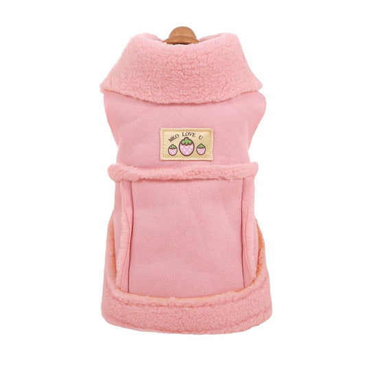 HKM-8820029 Cozy Pet Fleece-lined Double-layer Plush Cotton-padded Coat for Dogs