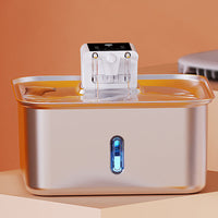 HKM-882003 Wireless Cat Water Fountain Stainless Steel Rechargeable
